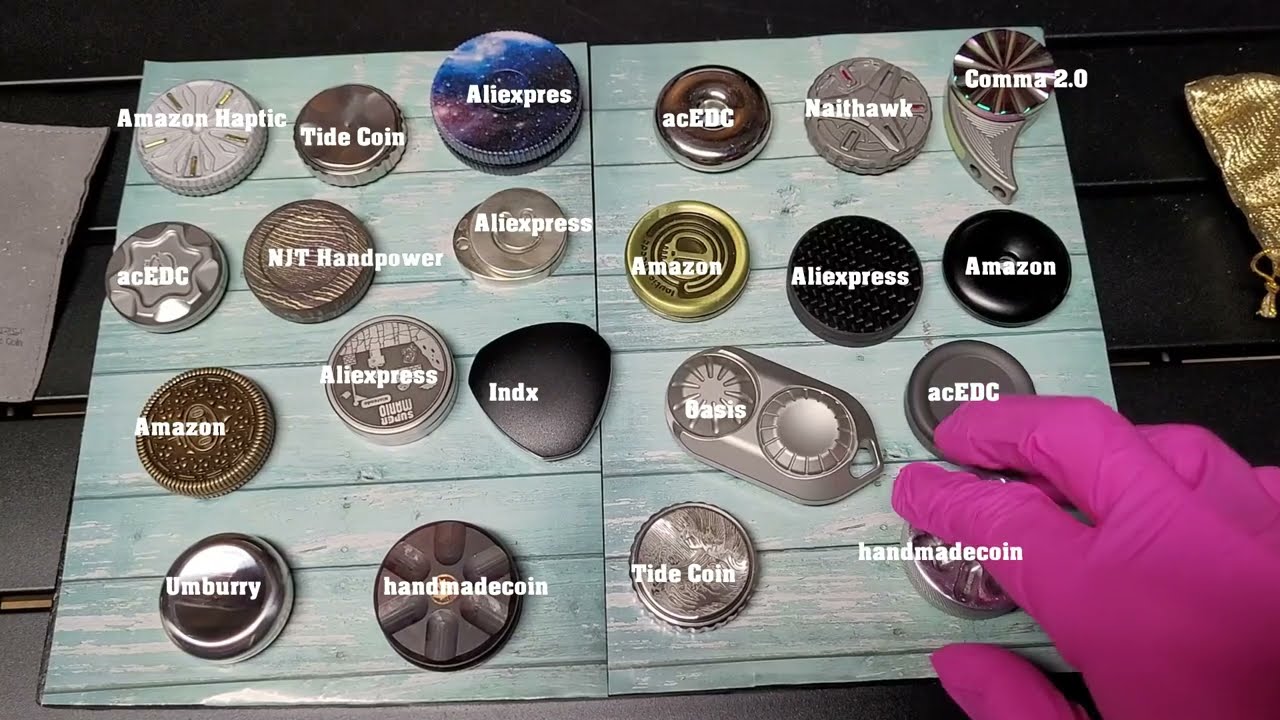 Various Haptic Coin Sounds -- ASMR (Compare how loud/quiet) w/ Pink Glove Treatment!