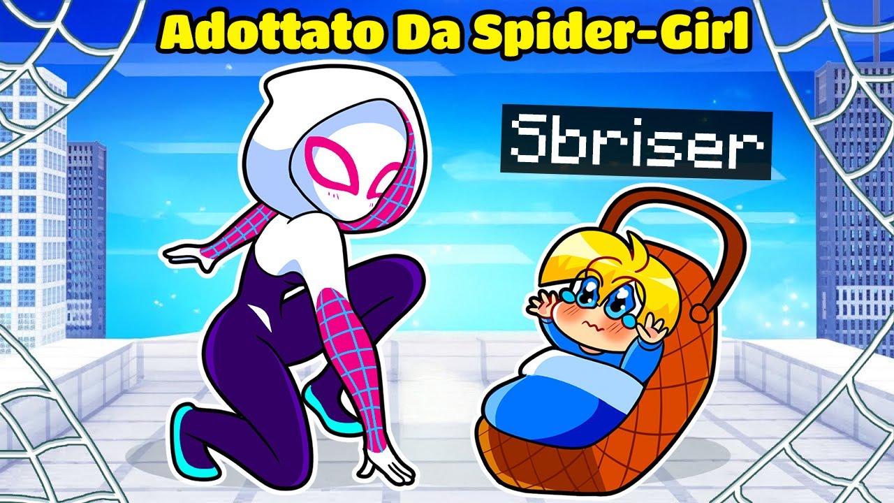ABBANDONATO E ADOTTATO da SPIDER-MAN GWEN Su Minecraft!