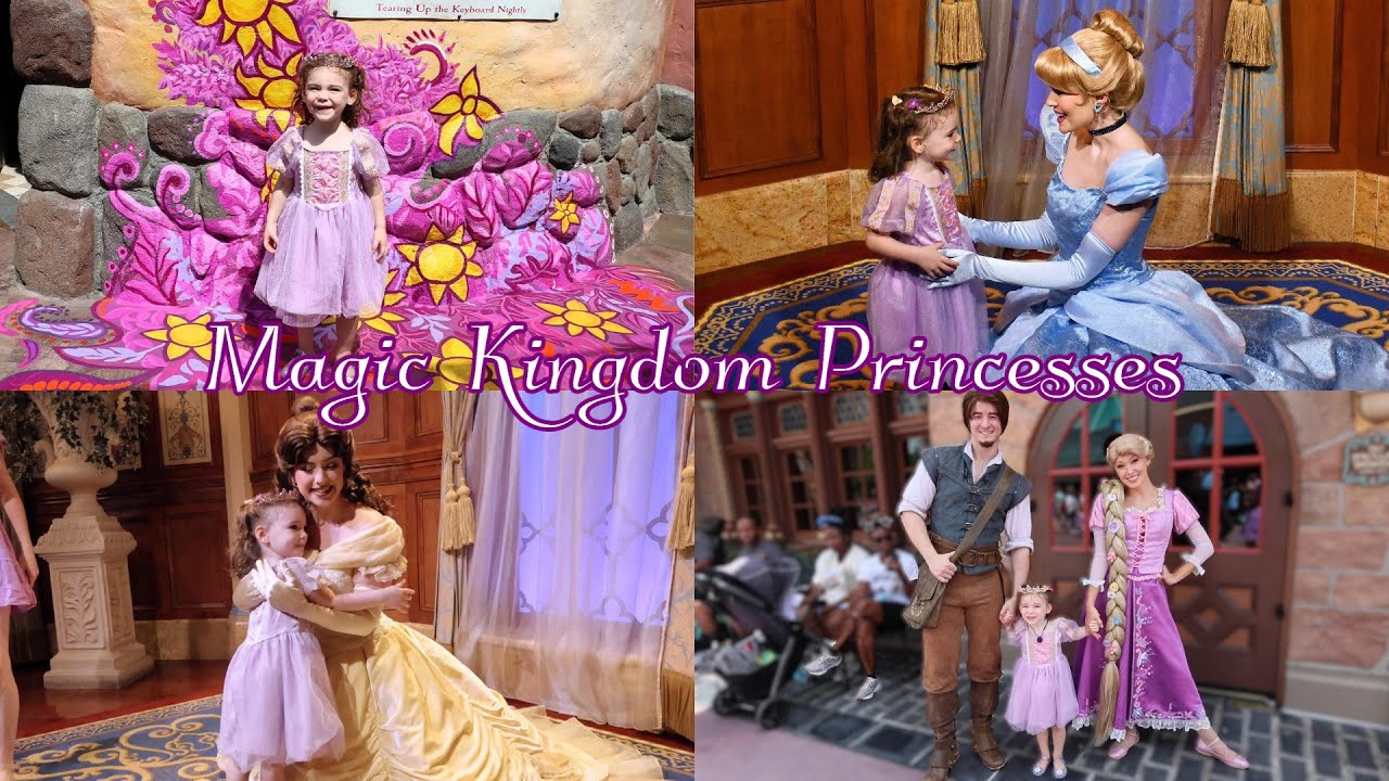 Magic Kingdom Princess Melody Day- Cinderella, Belle, Ariel and Rapunzel & Flynn
