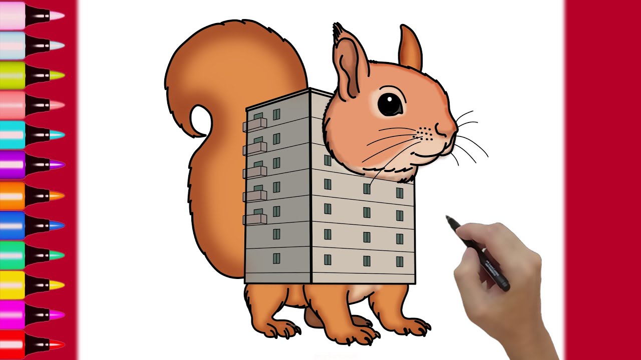 How To Draw Scoiattolo Palazzo - Cómo Dibujar a Scoiattolo Palazzo