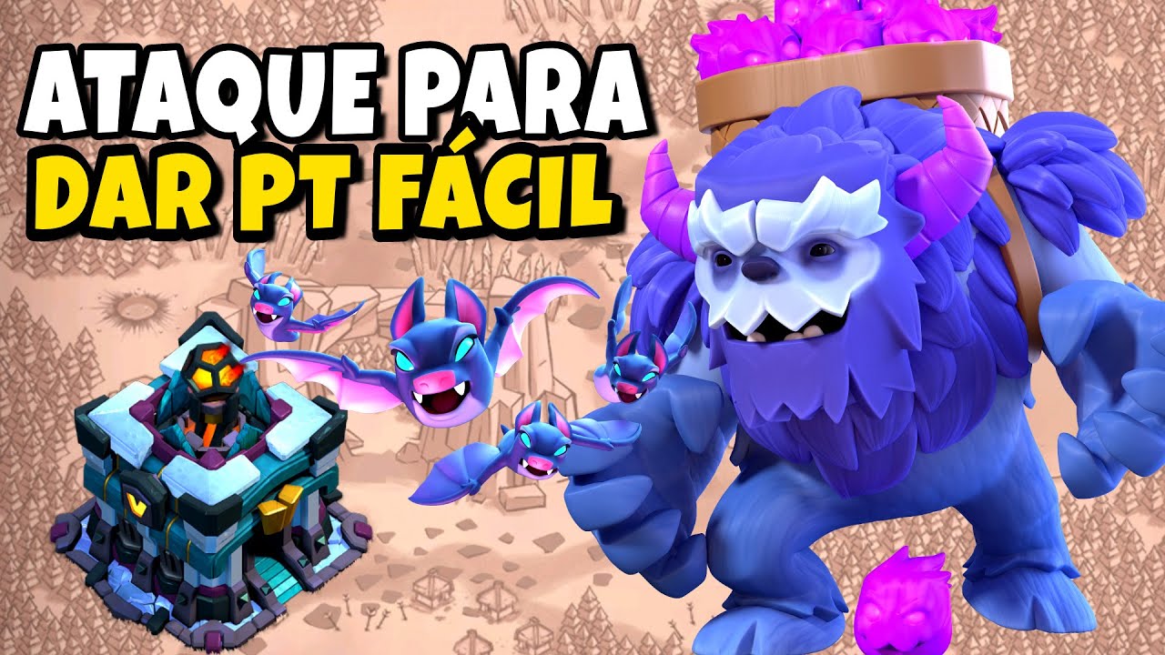 COM ESSA ESTRATÉGIA FICA FÁCIL DAR PT EM CV13 | Clash Of Clans