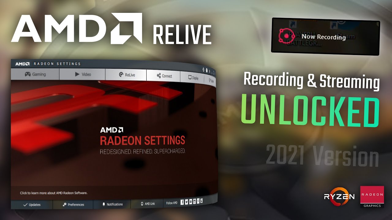 How to ENABLE AMD Relive on Ryzen APUs & Laptops | Recording 2021 Tutorial