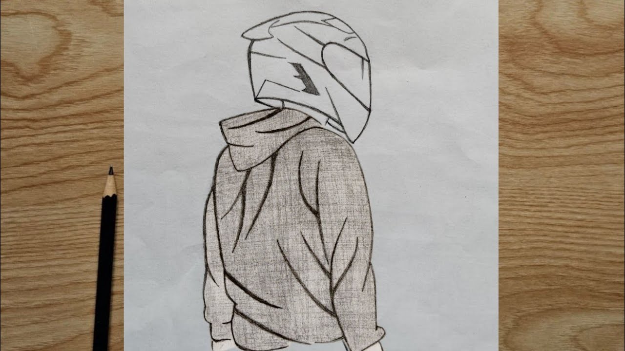 Bike Rider Sketch Drawing For Beginners Step By Step | Pencil Drawing Tutorial | Z 900 Bike Riding