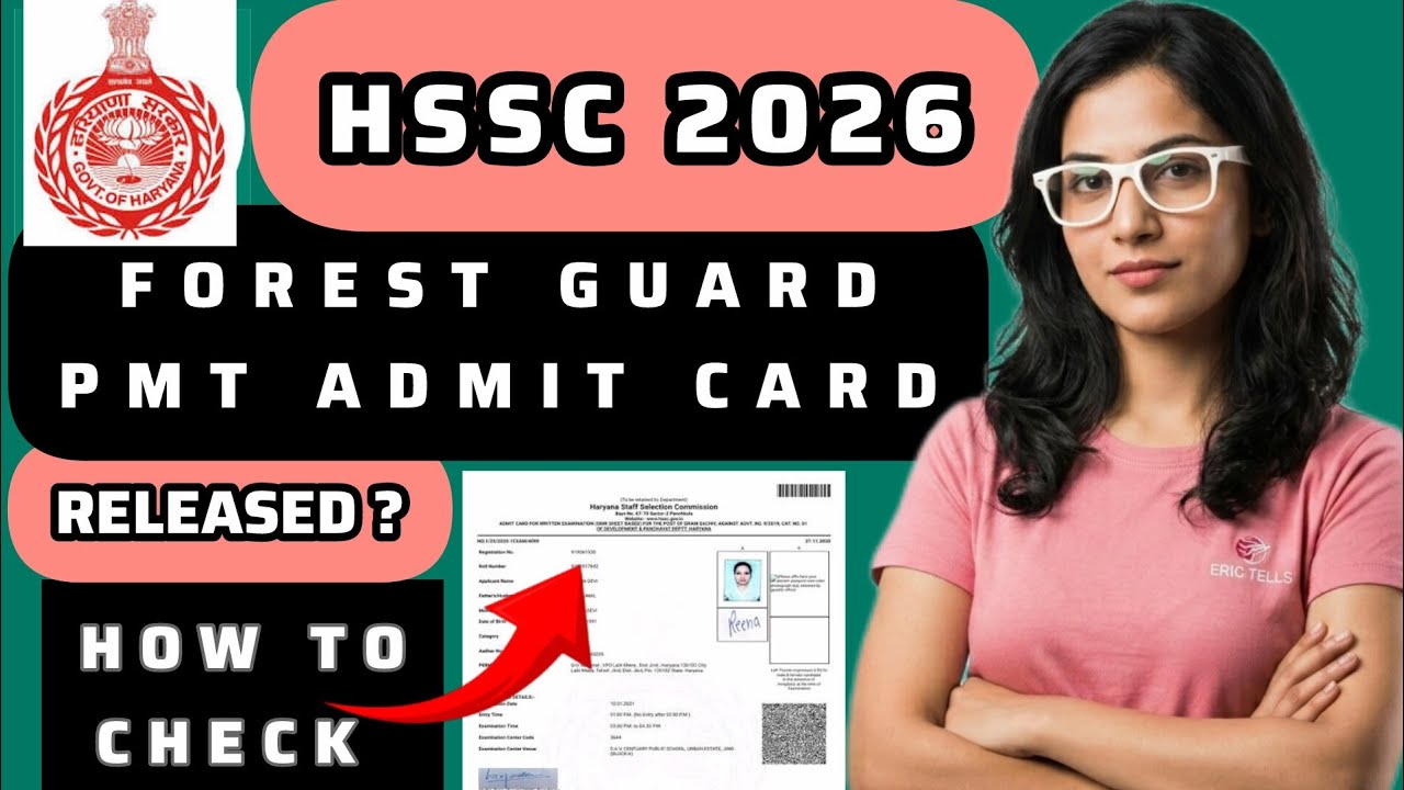 hssc forest guard pmt admit card 2026 | haryana forest guard pmt admit card 2026