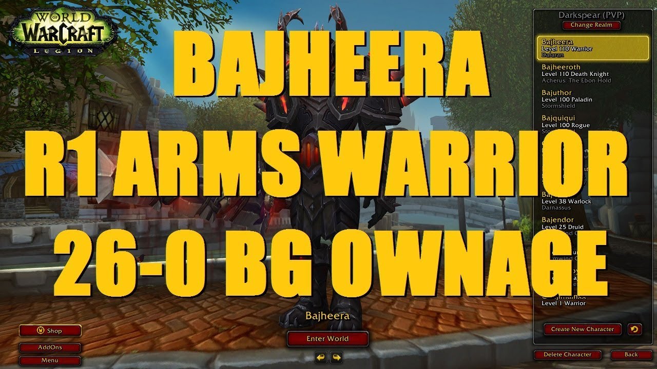 Bajheera - Rank 1 Arms Warrior 26-0 