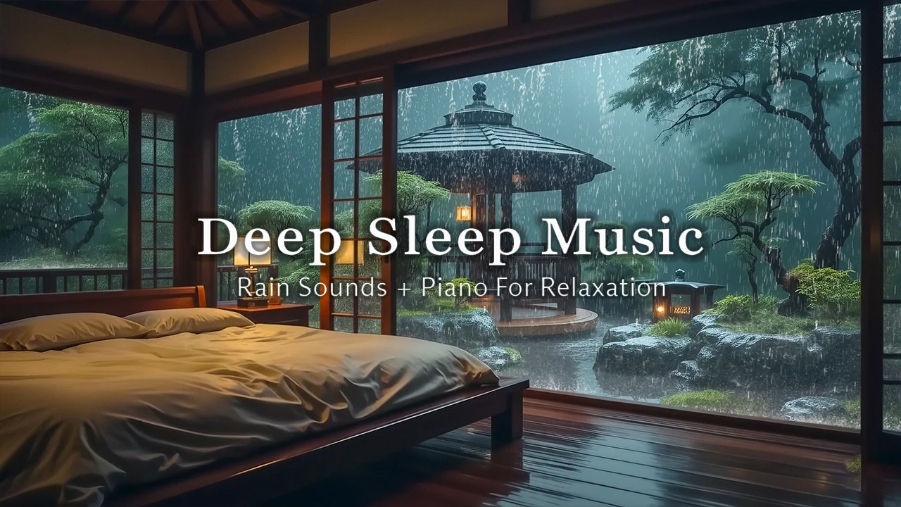 Relaxing Music & Rain Sounds for Deep SleepㅣCalm Piano Music, Meditation Music, Sleep Music