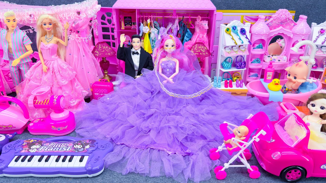 20 Minutes Satisfying Unboxing Royal Princess Furniture PlaySet, Barbie Doll Toys Review ASMR