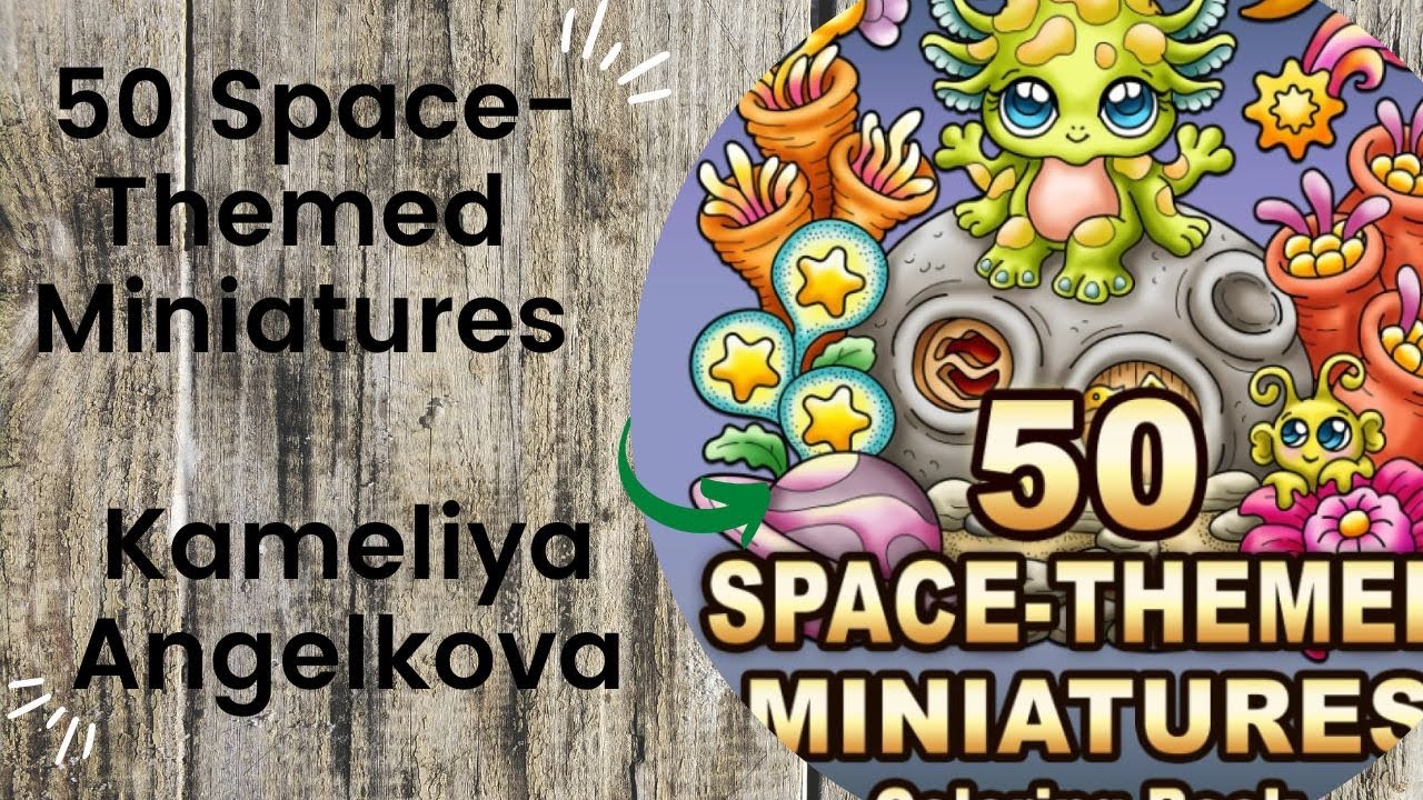 50 Space-Themed Miniatures - Kameliya Angelkova //Adult Colouring Book Flip Through