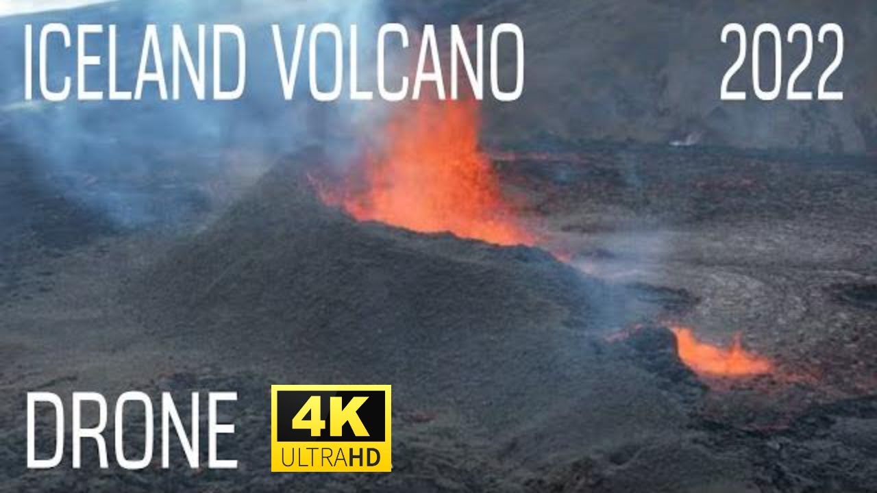 Drone explores New Iceland Volcano 🌋 See growing volcano cone! (4k) 10.08.22.