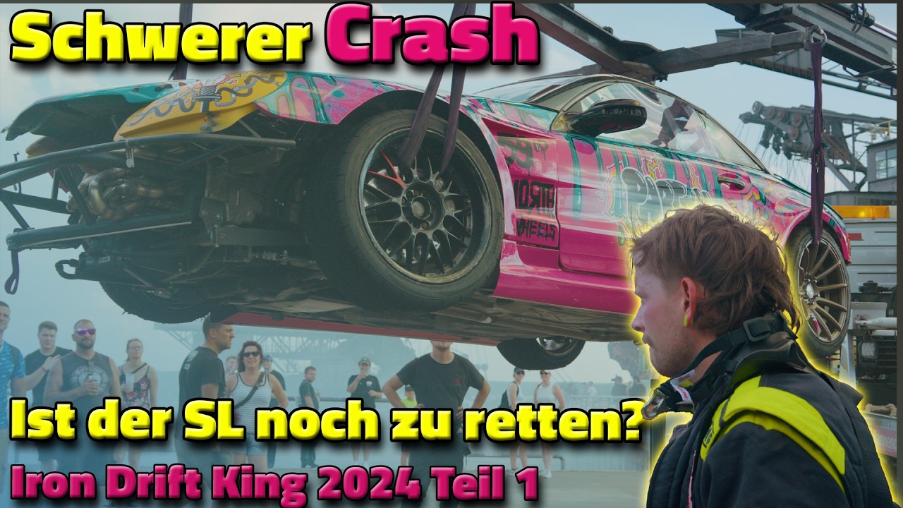 Einschlag in der Wand am ersten Tag - Kann Tim weiter fahren? Iron Drift King 2024 Teil 1