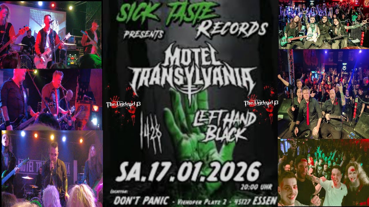 Sick Taste Record Presents - Motel Transylvania, Left Hand Black & The 1428 - Essen, Germany 