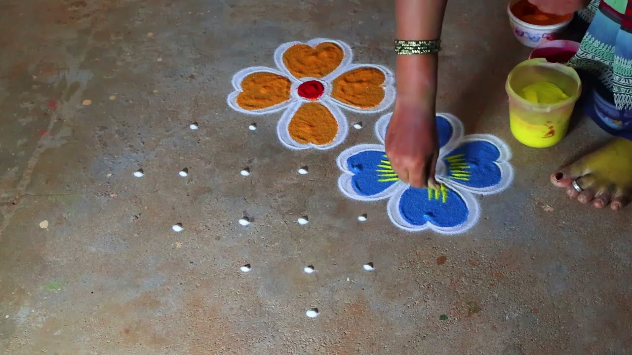 Newyear 2026🌻diyamuggulu designs 7*1 🌻Pongal special 🌻bhoki flowers kolam 🌻diyamuggulu