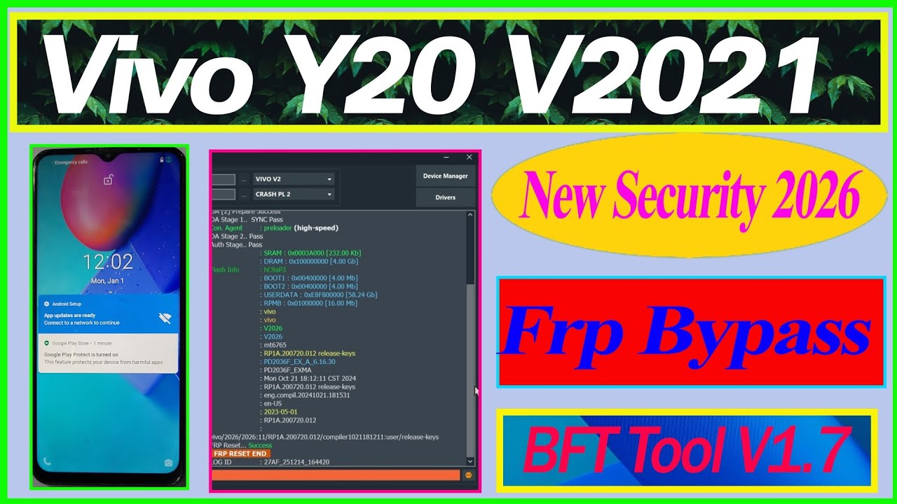 Vivo Y20 FRP Remove | Vivo V2021 Frp Bypass BFT Tool V1.7 | Tech chandrodinga