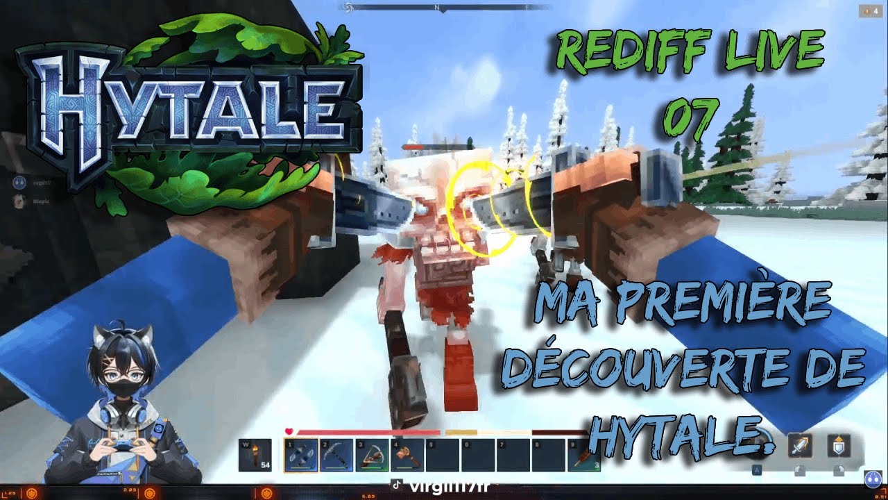 Rediff live Twitch : ma première découverte de Hytale. ep 07 #gaming #vtuber 💯‼‼