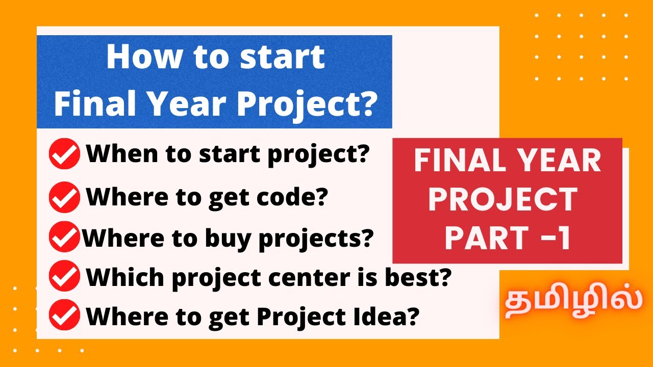 Final Year Project Tips in Tamil 🔥 | Readymade Projects | Project Centers | Final Year Project Ideas