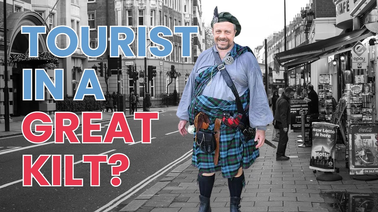 American Wearing a Great Kilt in Scotland?!?