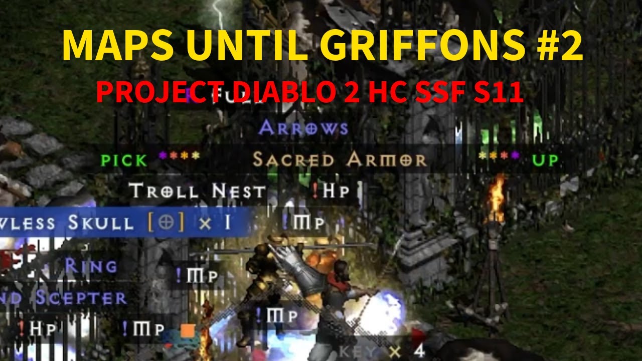 КАРТЫ ДО ГРИФФОНОВ #2 — Я пробежал ещё 50 карт в Project Diablo 2 HC SSF Lightning Strike Amazon S11
