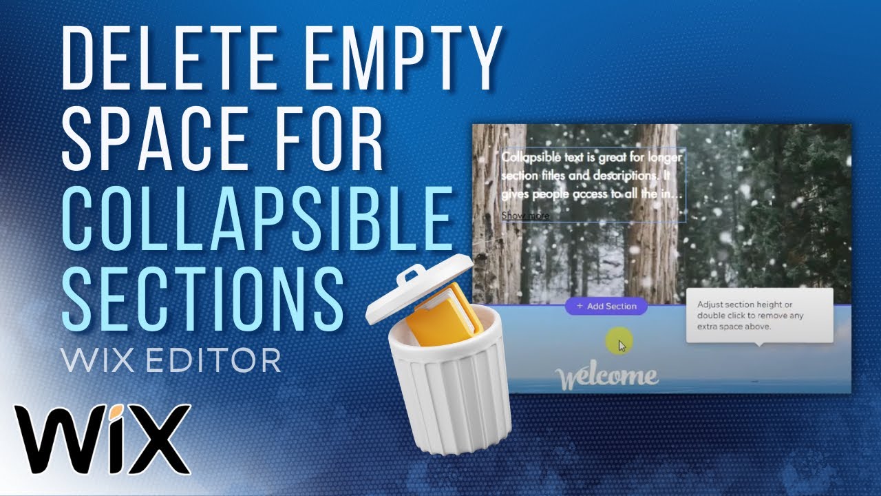How to Delete an Empty Space for Collapsible Sections in Wix | Wix Tutorial (2025)