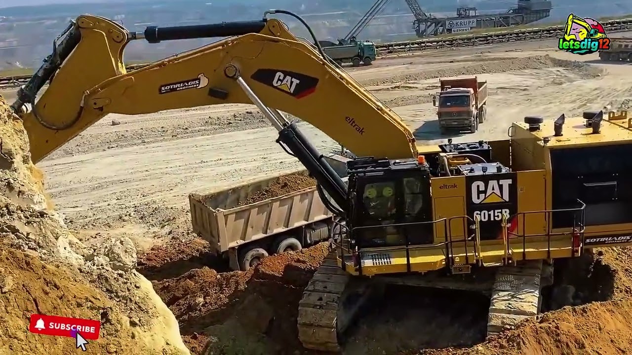 CAT 6015B Loading Trucks in Just TWO Passes! Insane Mining Power!