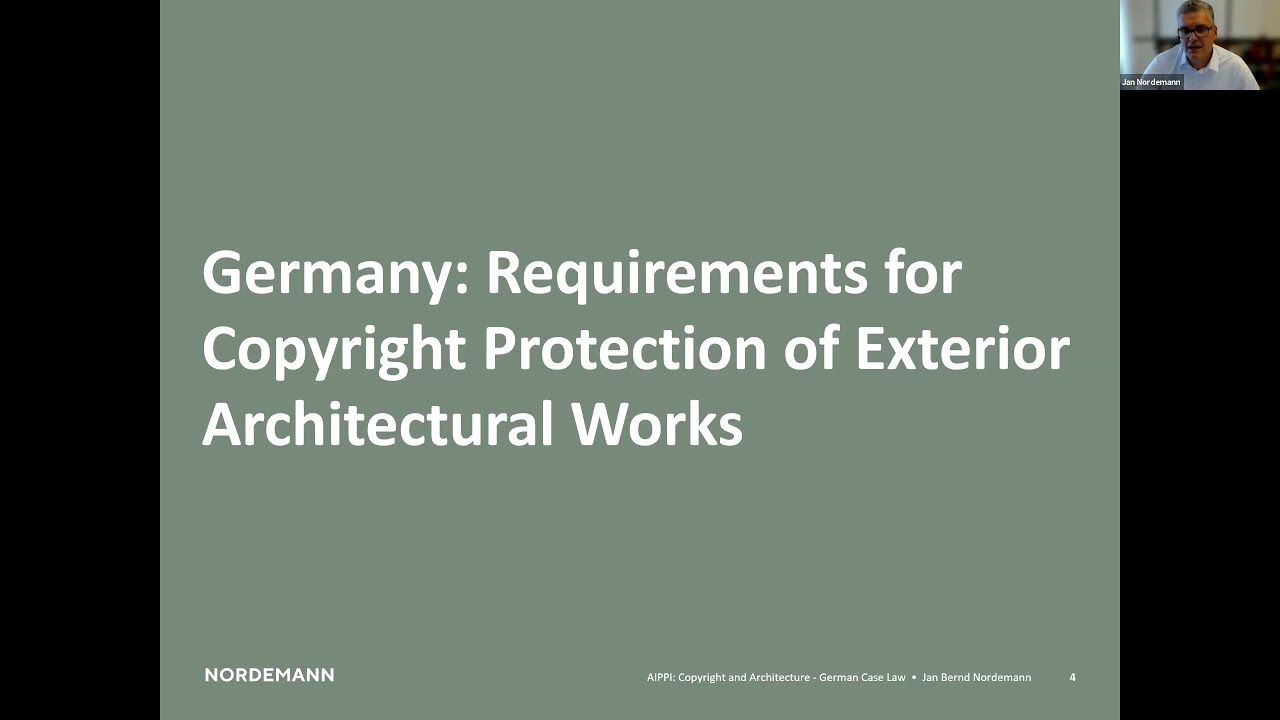 Copyright and Architecture – Recent Cases from Europe