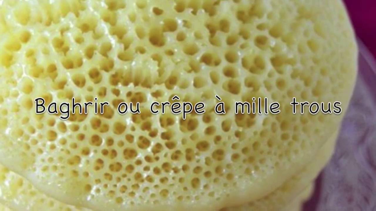 Baghrir ou crêpe à mille trous