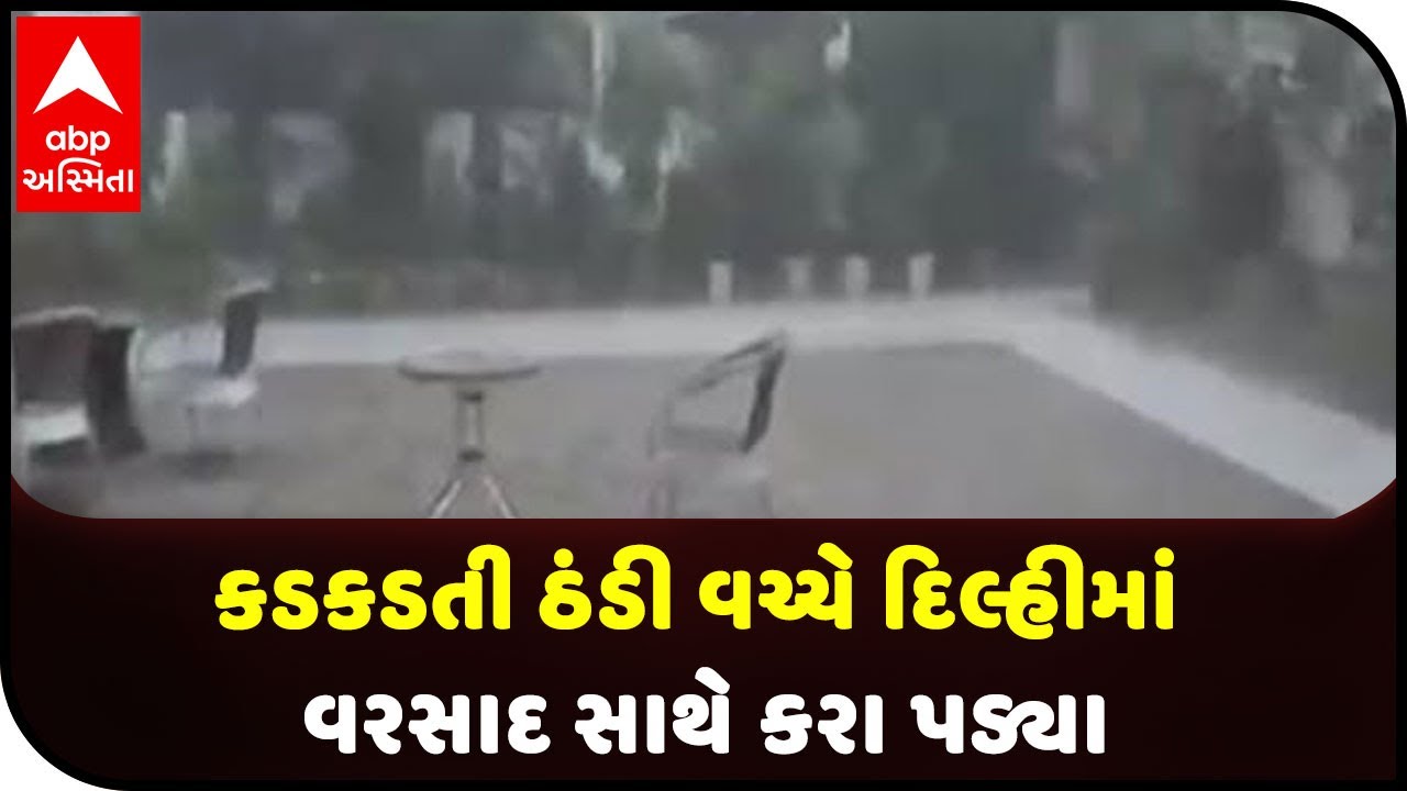 Rain & hailstorm have gripped Delhi in this freezing winter
