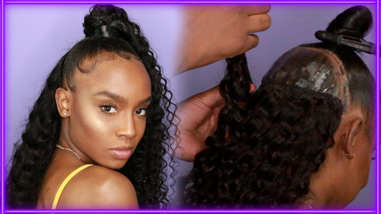 Half Up Half Down Quick Weave Ponytail при участии Али Перл