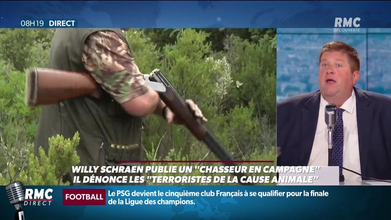 Willy Schraen, président de la fédération des chasseurs défie les 