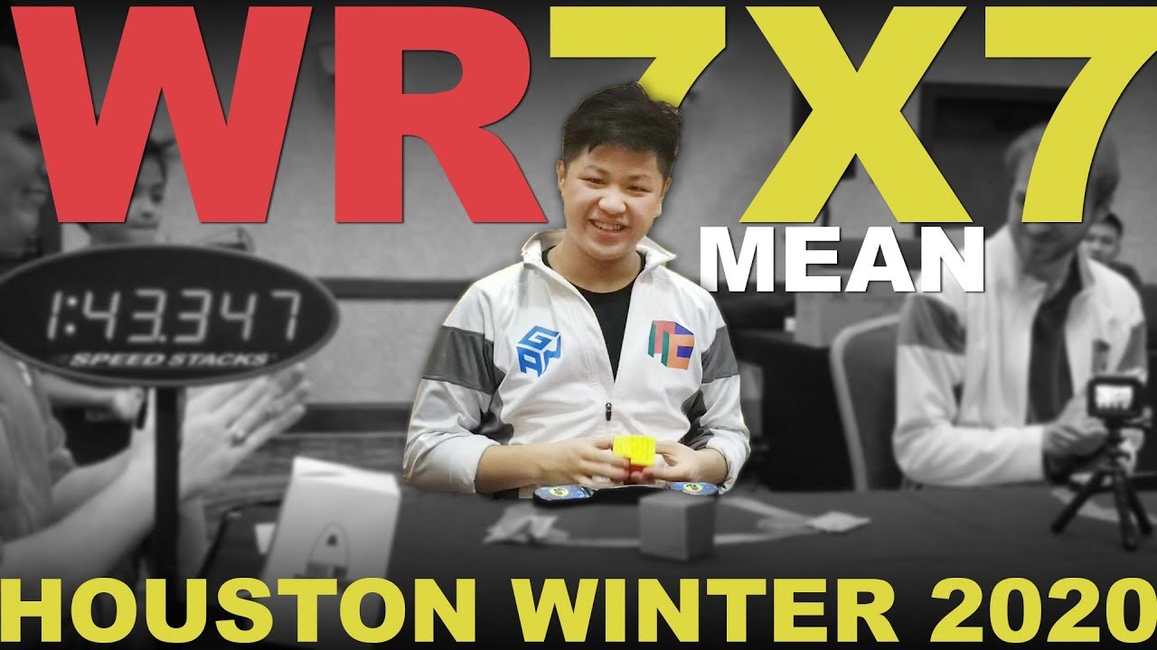 WR [1:46.57]  7x7 Rubik's Cube World Record Mean