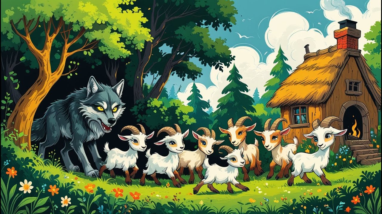 The Wolf And  Little Goats Stories || @kidsbanglachannel