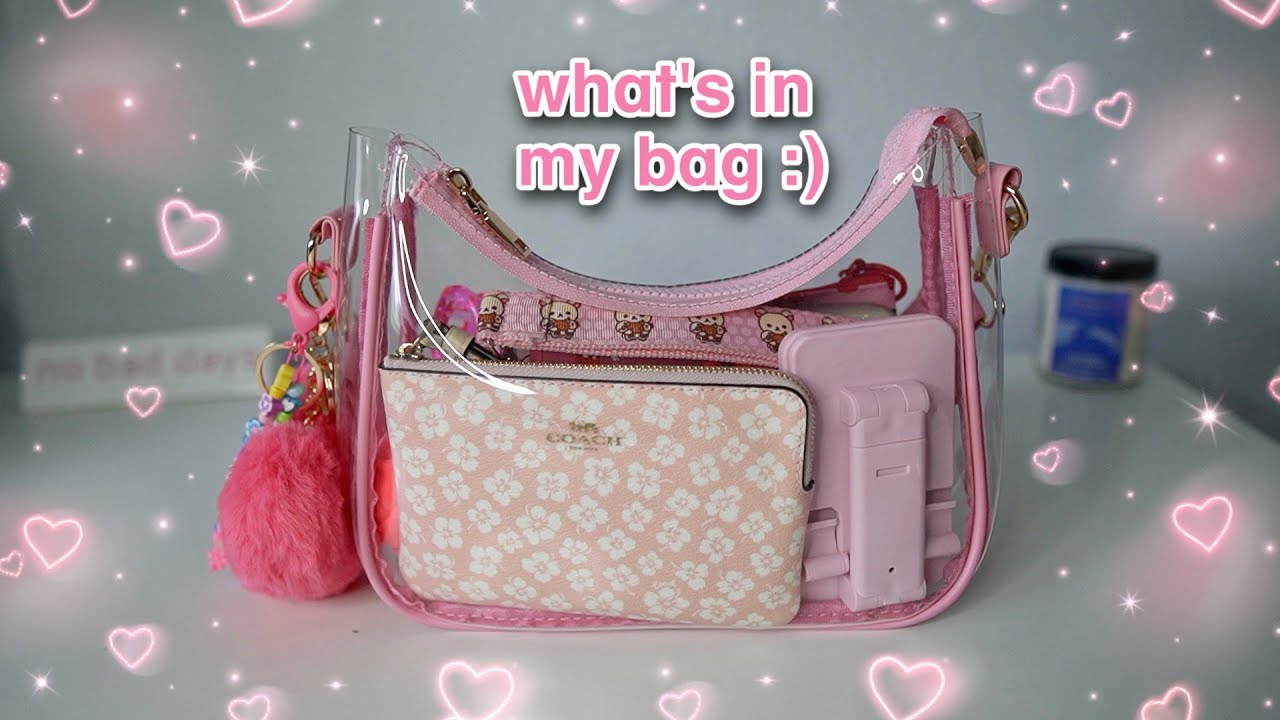 ♡ pink clear wimb ♡ y2k shoulder bag 🌸