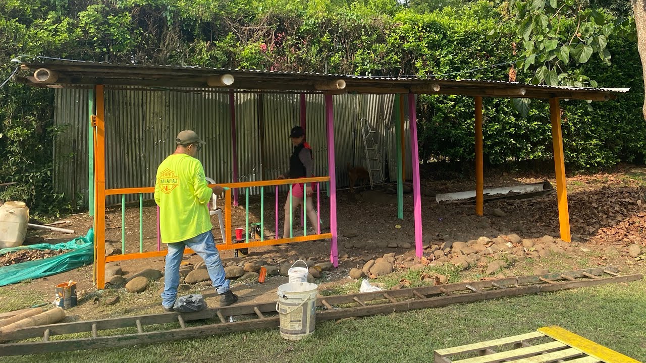 Pintando la casa de los perros