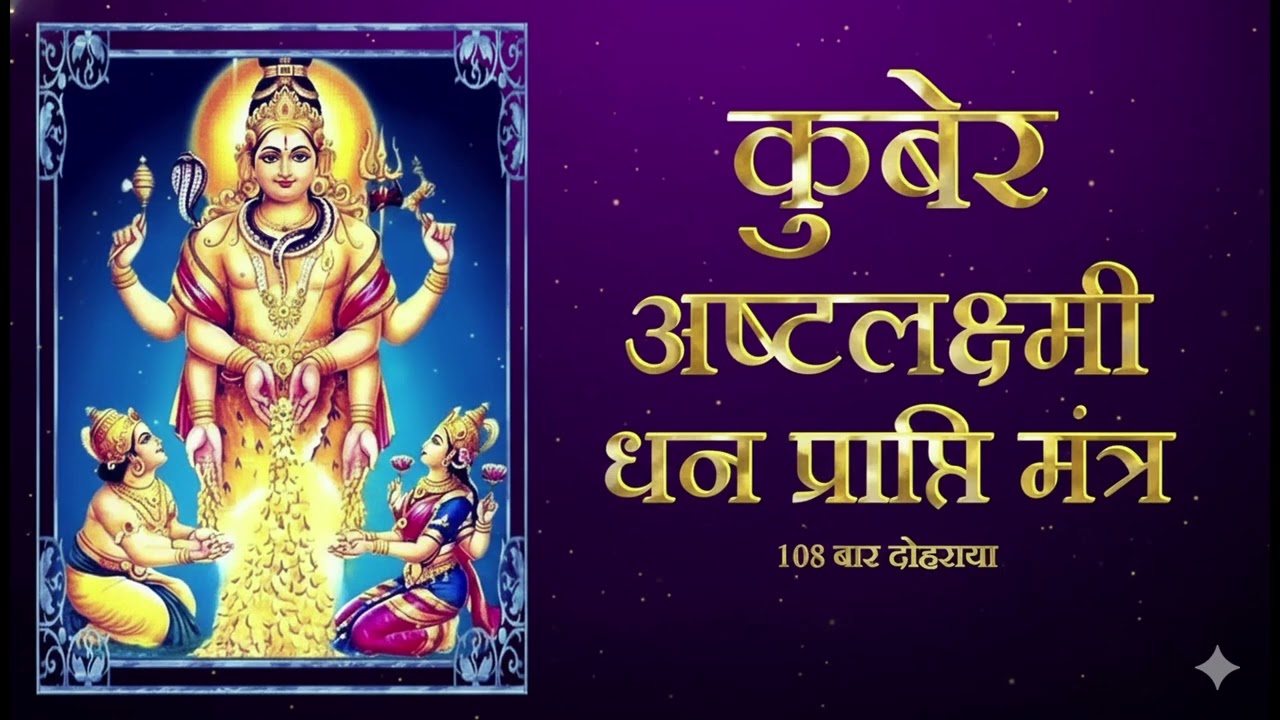 कुबेर अष्टलक्ष्मी धनप्राप्ति मंत्र | KUBERA Ashta Lakshmi MANTRA 108 / mhalaxmi mantra