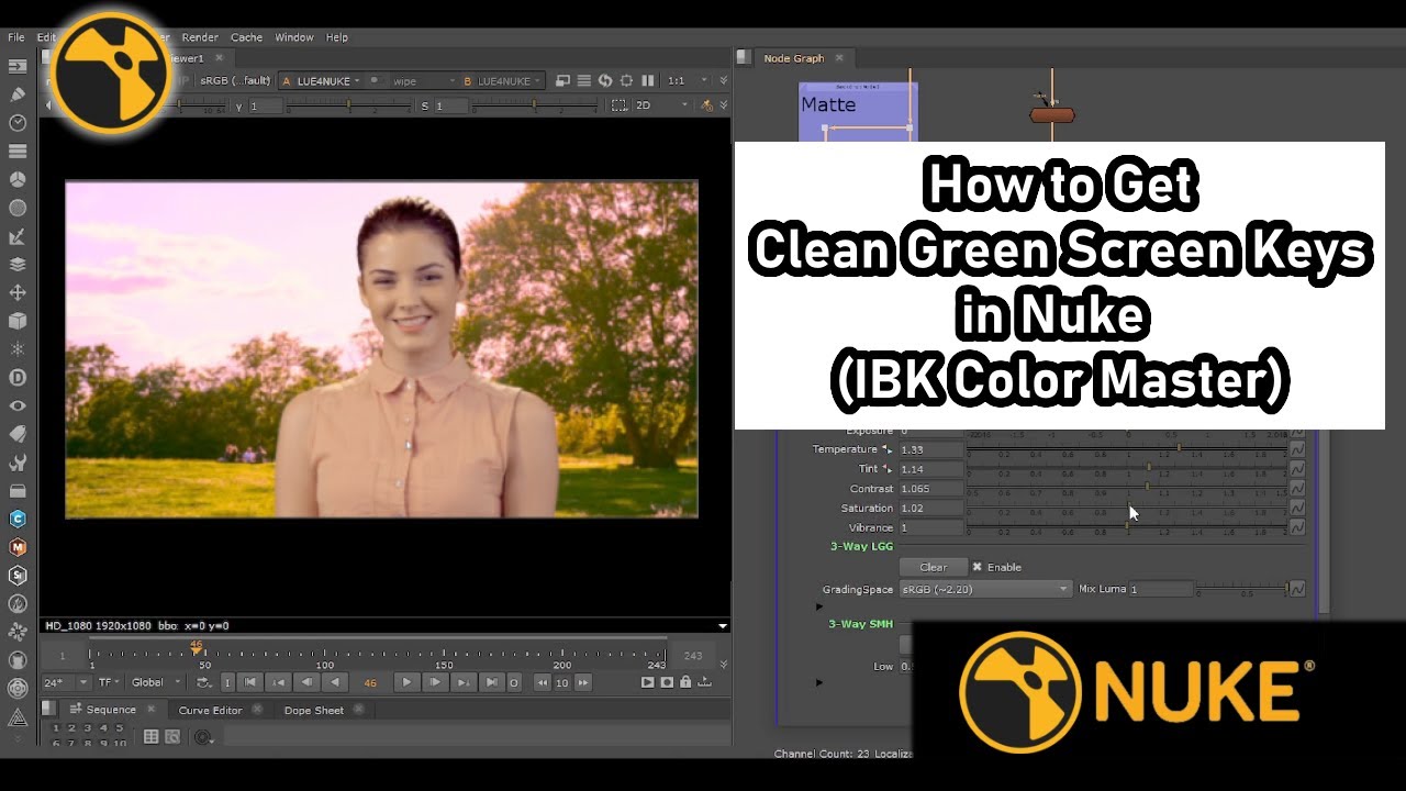How to Get Clean Green Screen Keys in Nuke (IBK Color Master)