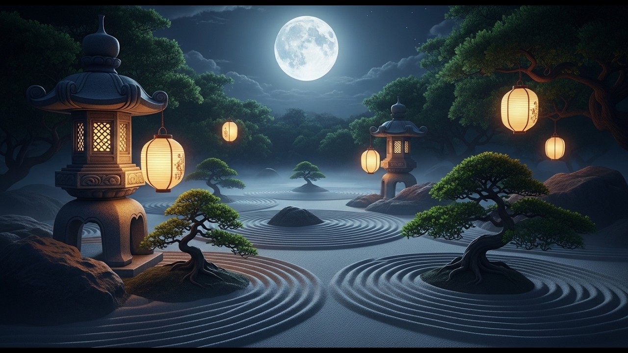 Relaxing Piano Music🎹 a quiet night in the garden to relieve stress