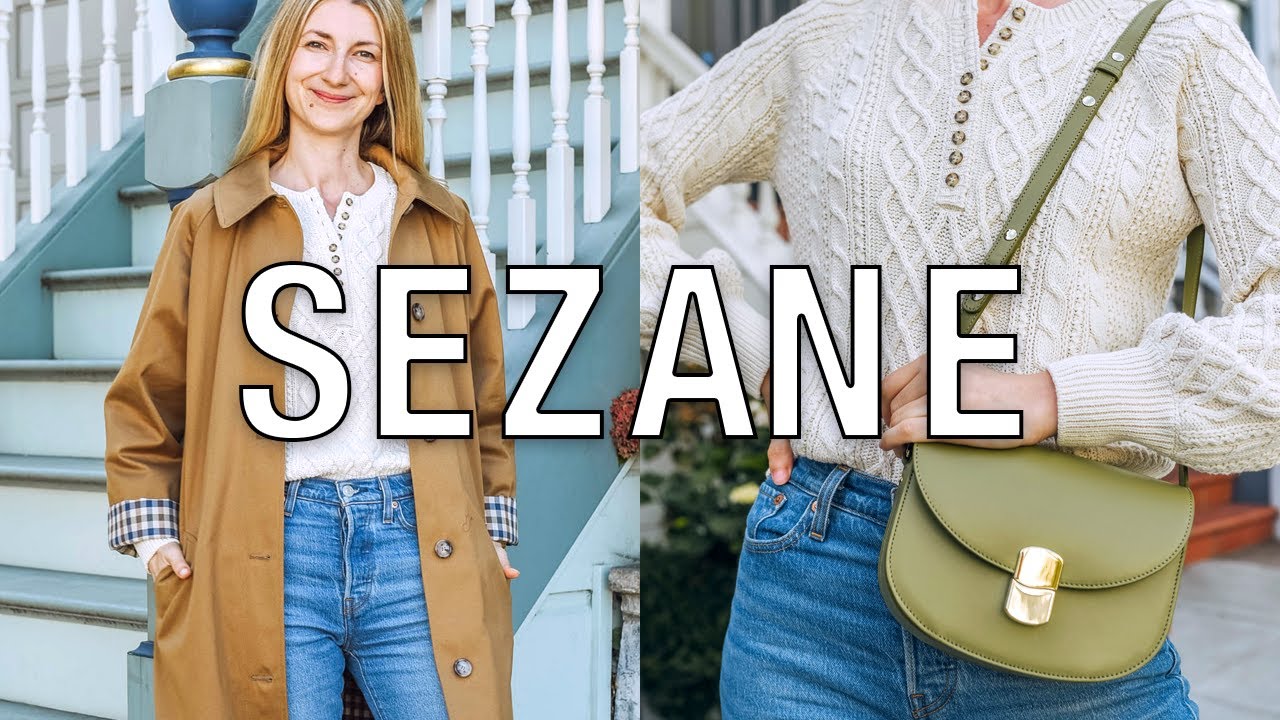 Sezane Haul + Try On - Clyde Trench Coat, Claude Bag & Martin Cropped Trousers Review FALL 2023