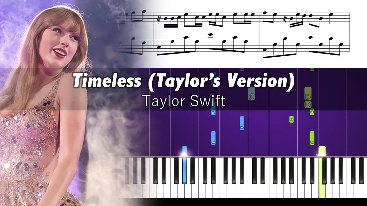 Taylor Swift - Timeless - Piano Tutorial with Sheet Music