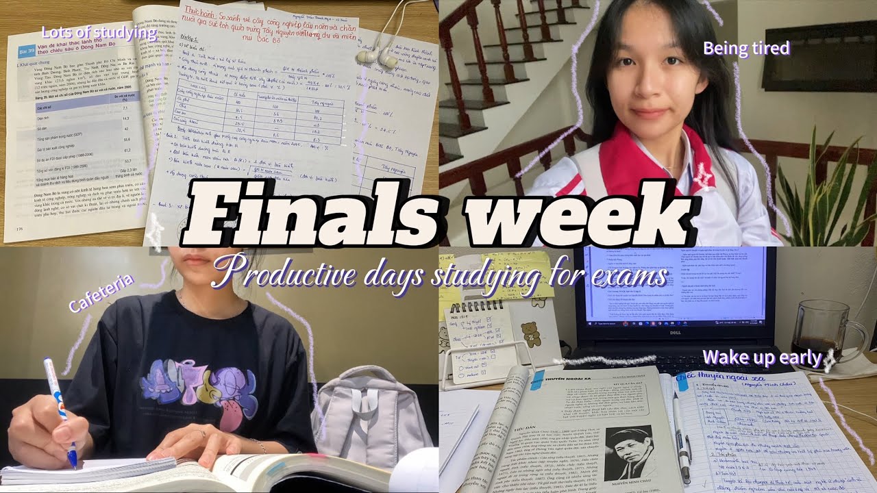 Study vlog 📚| Final exams week: days in life, early mornings, note taking, caffeine , ...