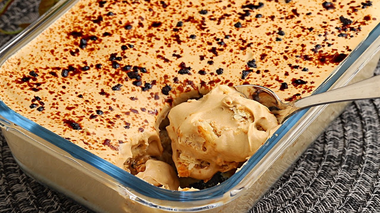 ألذ وأسرع حلى بارد بكريمة النسكافيه /كيكة النسكافيه الباردة بدون فرن سهلة وبمكونات بسيطة والطعم رهيب