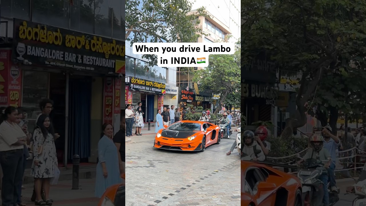 Bengaluru&rsquo;s one of the famous Lamborghini Aventador🔥#supercars #lamborghini
