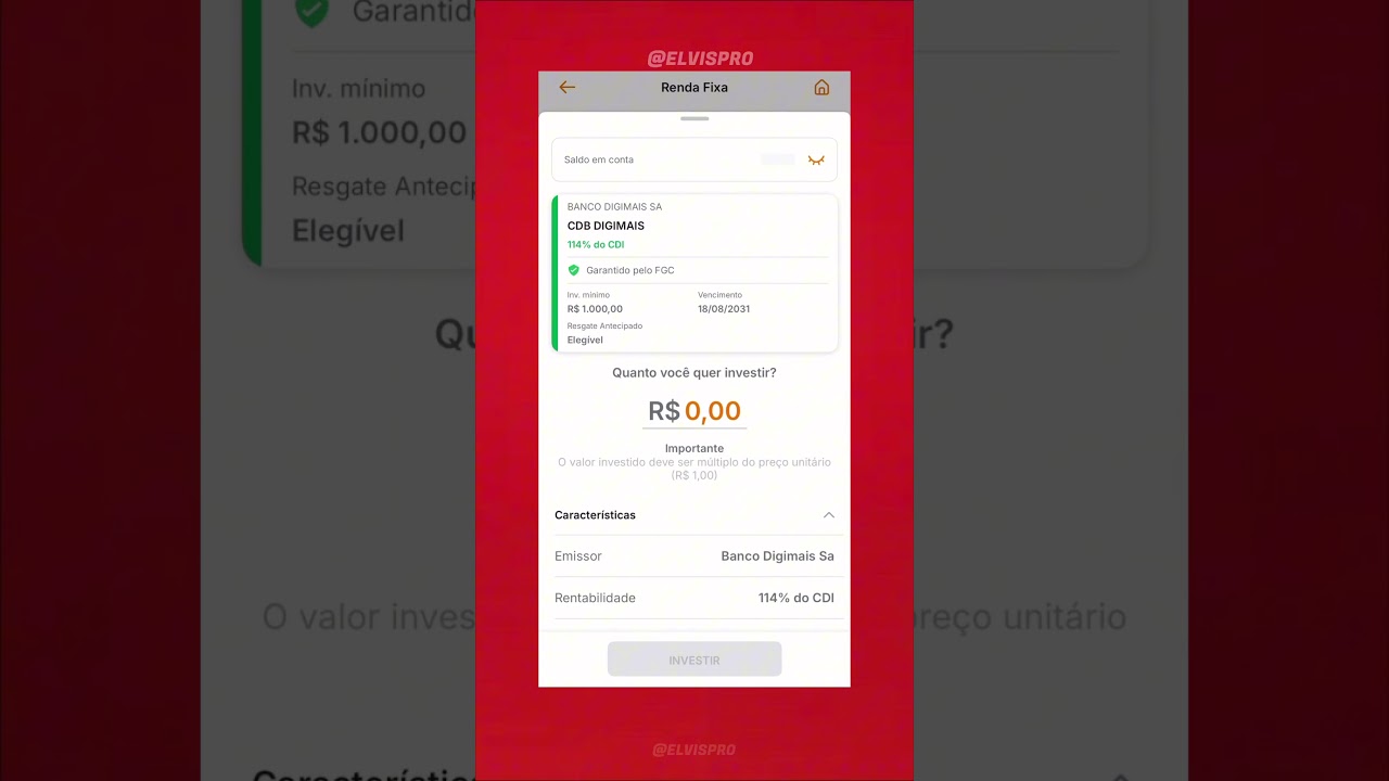 CDB DIGIMAIS 114% DO CDI - VALE A PENA ?