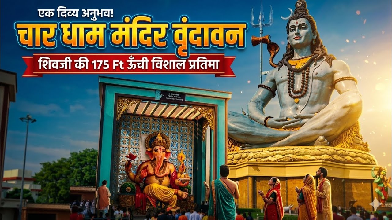 चार धाम मंदिर वृंदावन | दर्शन और जानकारी | Vrindavan Char Dham Temple 