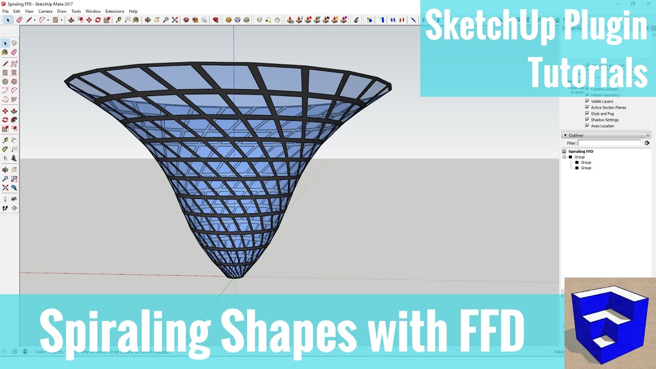 Создание спиральных фигур в SketchUp с помощью FFD — Учебные пособия по плагинам SketchUp