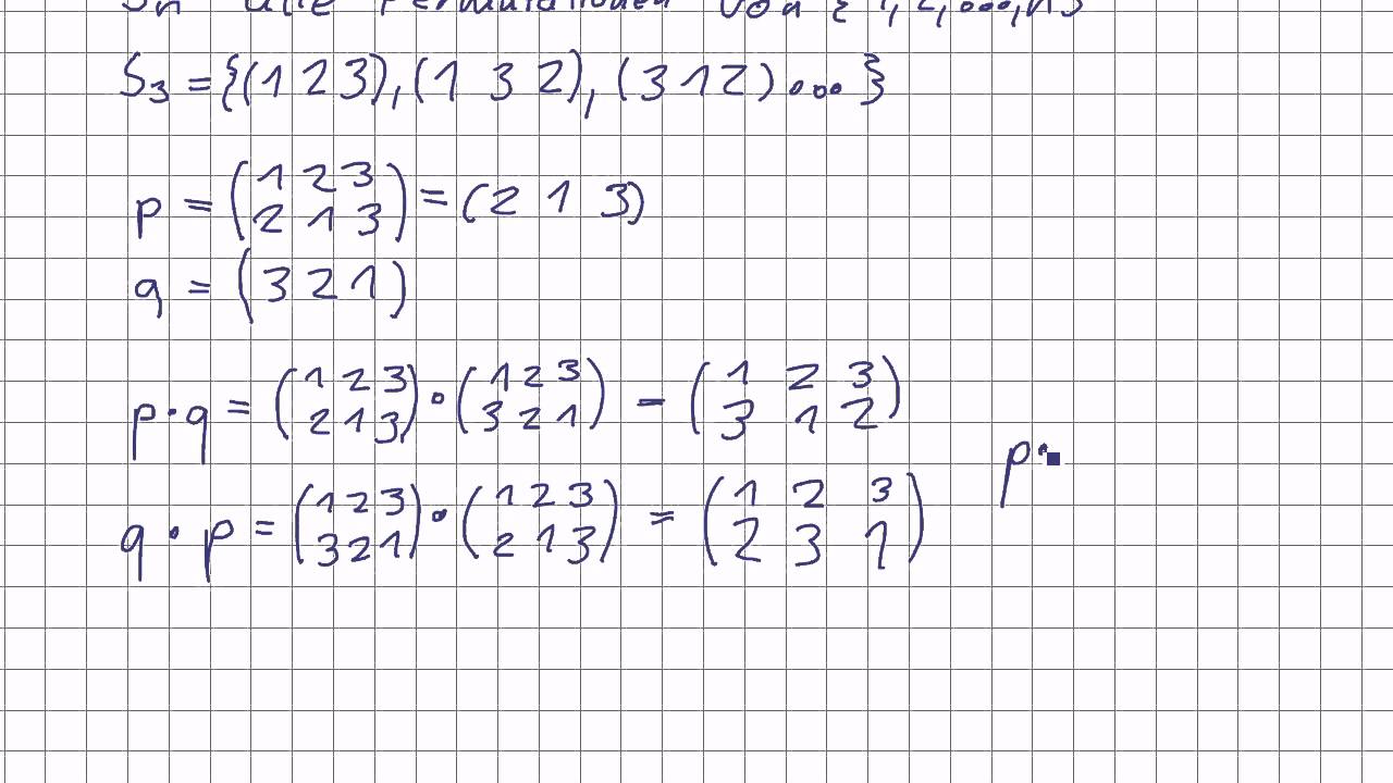 Mathematik für Informatik Studenten 46 - Algebraische Grundstrukturen : Permutationen