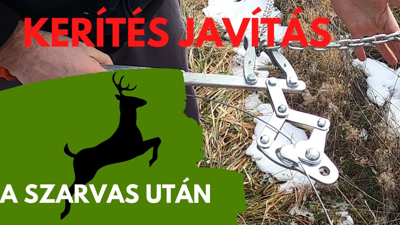 Kerítés javítás,  vezérdrót feszítés, vadháló pótlása