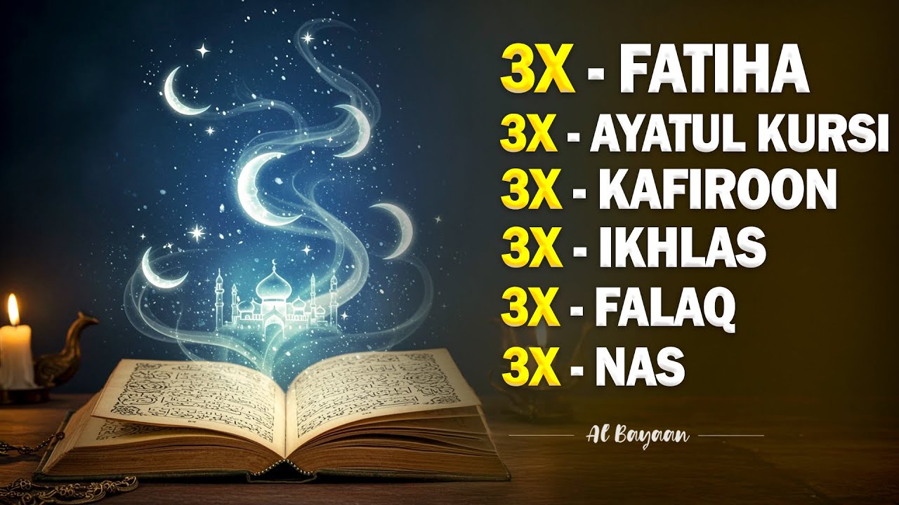 3x Fatiha 3x Ayatul Kursi 3x Kafirun 3x Ikhlas 3x Falaq 3x Nas || Ruqyah by Alaa Aqel #protection