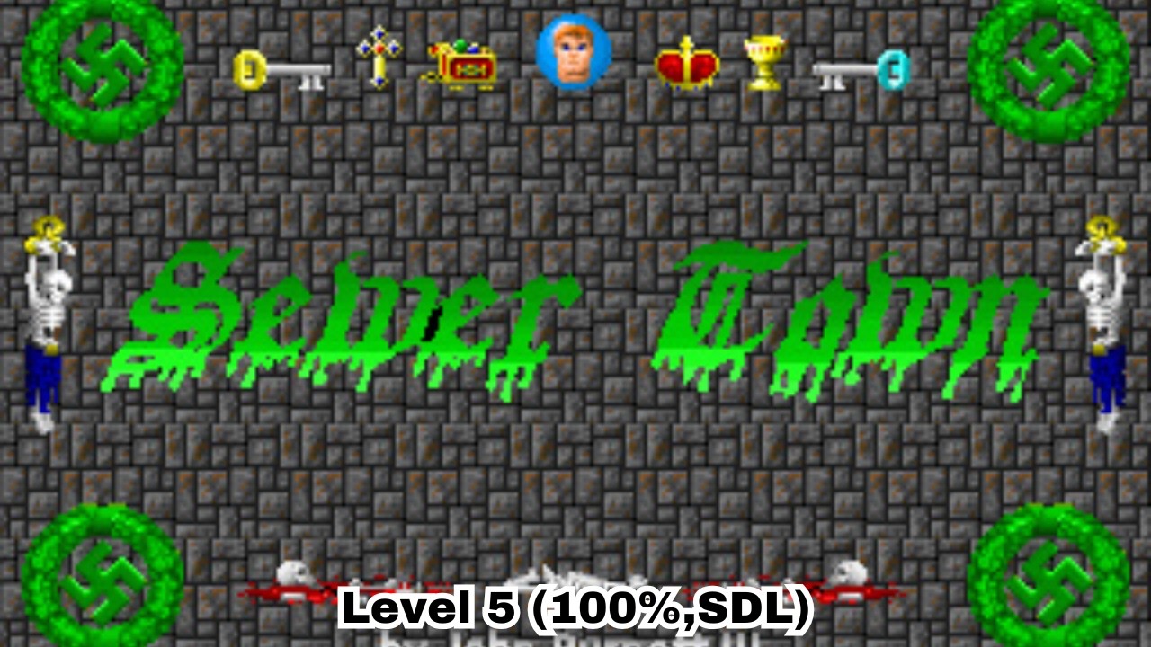 Wolfenstein 3D - Sewer Town SDL Level 5 (100%)