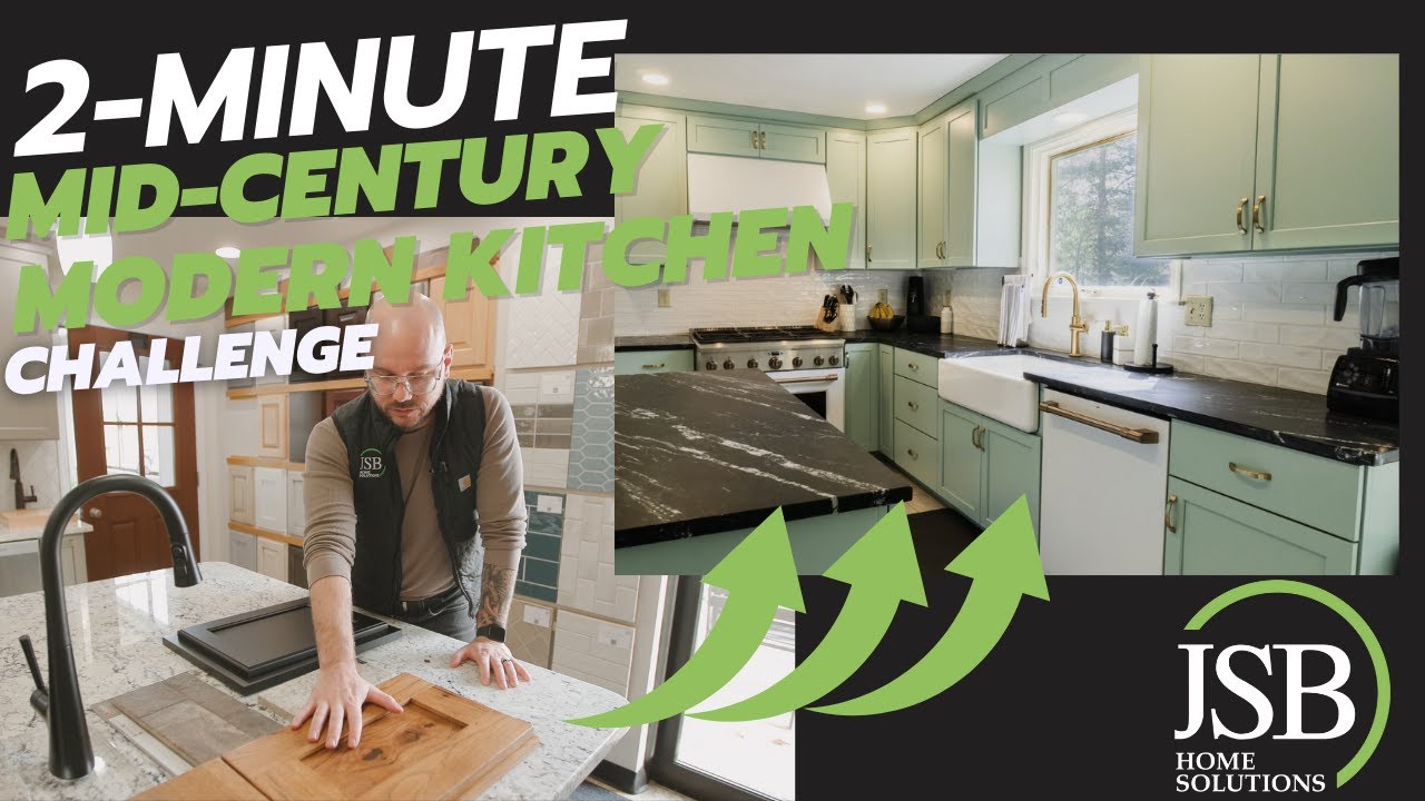 Mid-Century Modern Kitchen Design in 2 Minutes?! | Showroom Challenge