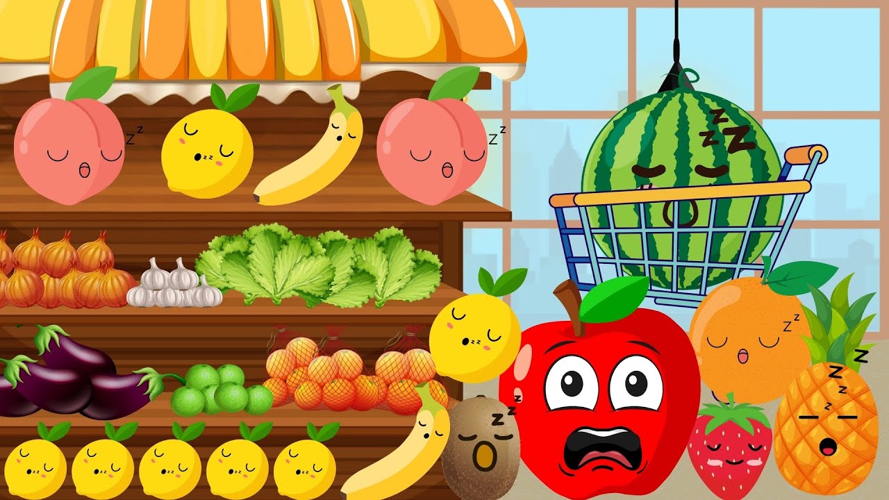 Ten Fruits in the Bed  | Funny Fruit Song for Kids | SiSi Kids TV