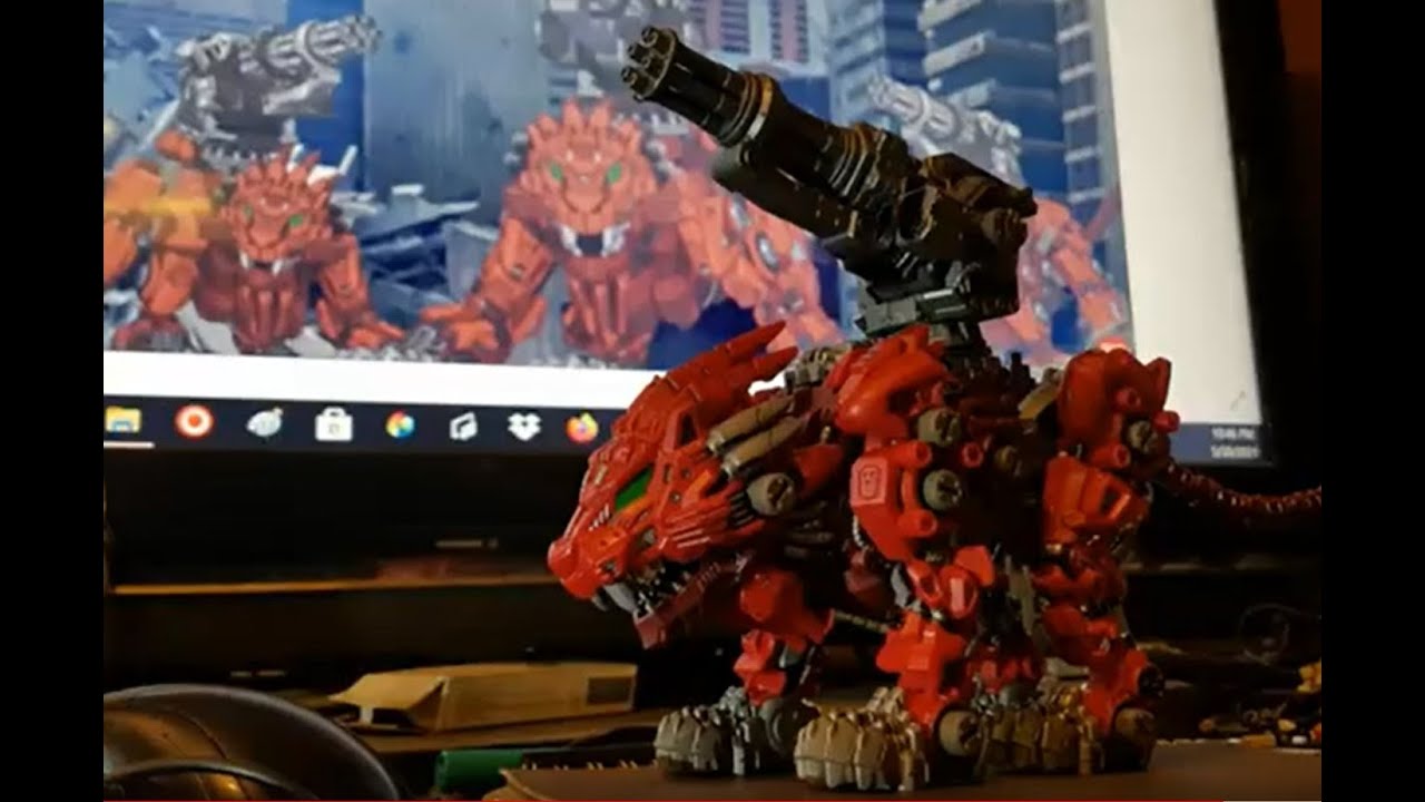 Zoids Burning Liger Build and walking　ゾイドバーニングライガー組み立て歩く